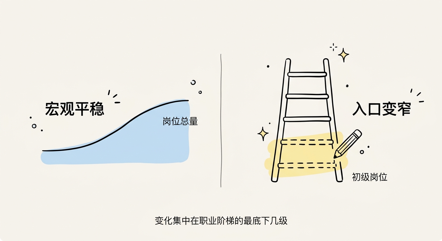 宏观数据平稳，初级岗位入口变窄