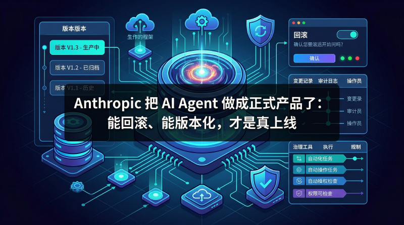 Featured image of post Anthropic 把 AI Agent 做成正式产品了：能回滚、能版本化，才是真上线