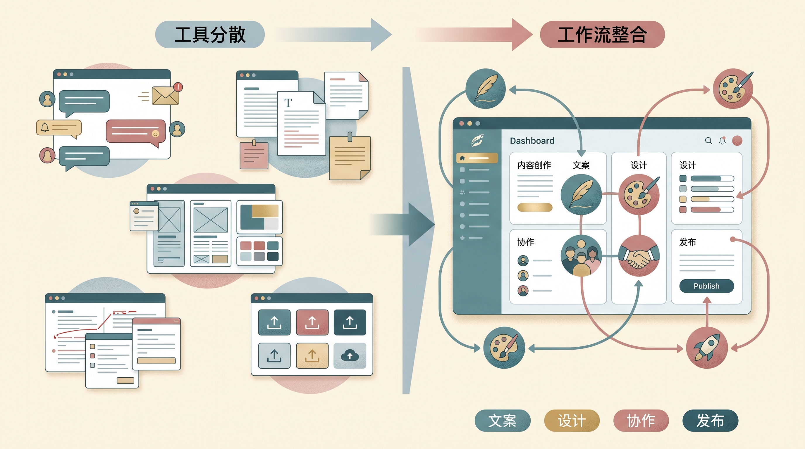 从工具分散到工作流整合