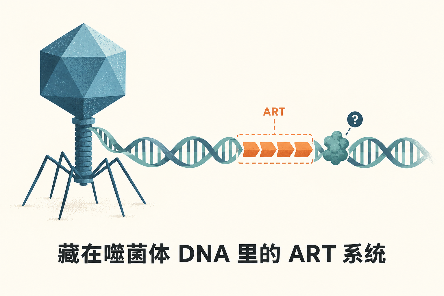 藏在噬菌体 DNA 里的 ART 系统示意