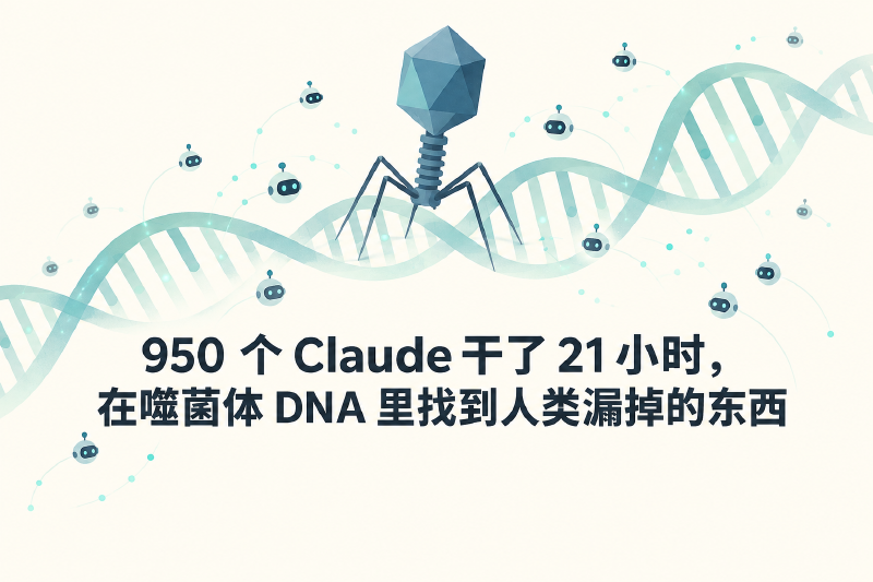 Featured image of post 950 个 Claude 干了 21 小时，在噬菌体 DNA 里找到人类漏掉的东西