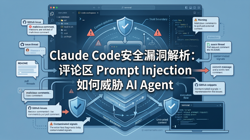 Featured image of post Claude Code安全漏洞解析：评论区 Prompt Injection 如何威胁 AI Agent