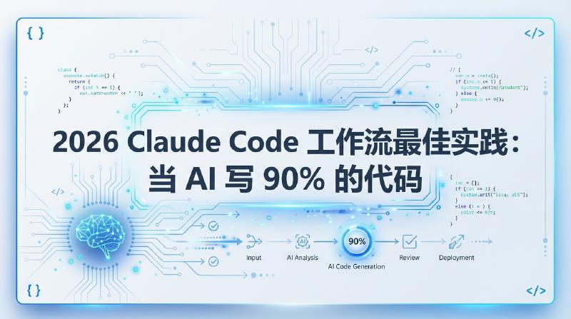 Featured image of post 2026 Claude Code 工作流最佳实践：当 AI 写 90% 的代码