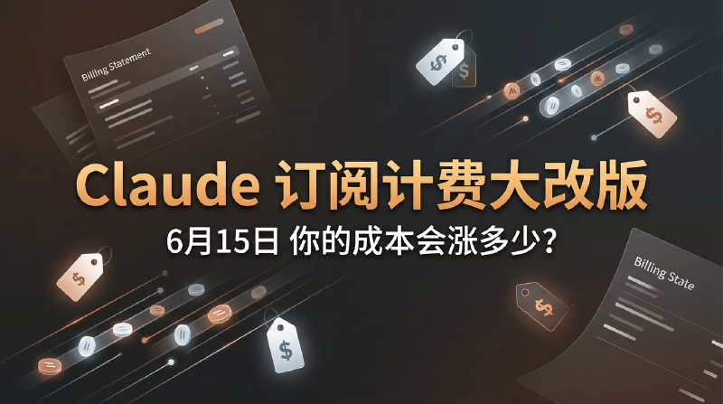 Featured image of post Claude 订阅计费 6 月 15 日大改版：你的 AI 编程成本会涨多少？