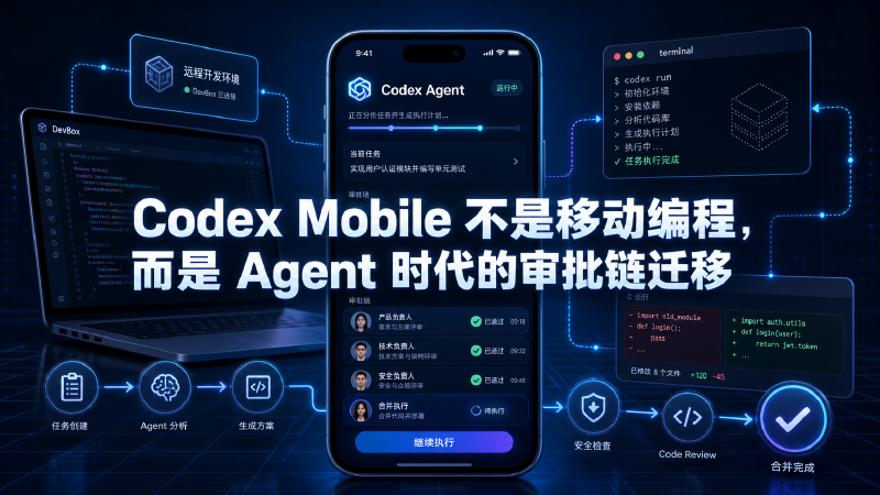 Featured image of post Codex Mobile 不是移动编程，而是 Agent 时代的审批链迁移