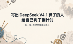 Featured image of post 写出 DeepSeek V4.1 算子的人，给自己判了倒计时