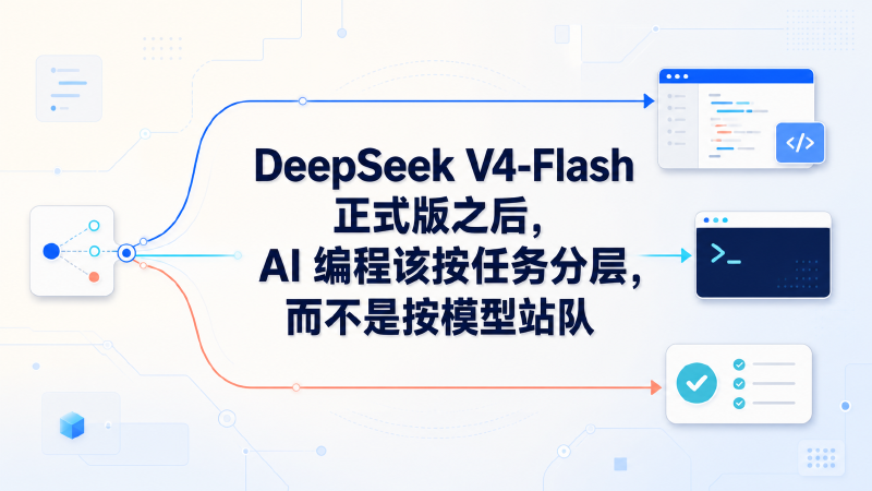Featured image of post DeepSeek V4-Flash 正式版之后，AI 编程该按任务分层，而不是按模型站队