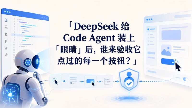 Featured image of post DeepSeek 给 Code Agent 装上「眼睛」后，谁来验收它点过的每一个按钮？