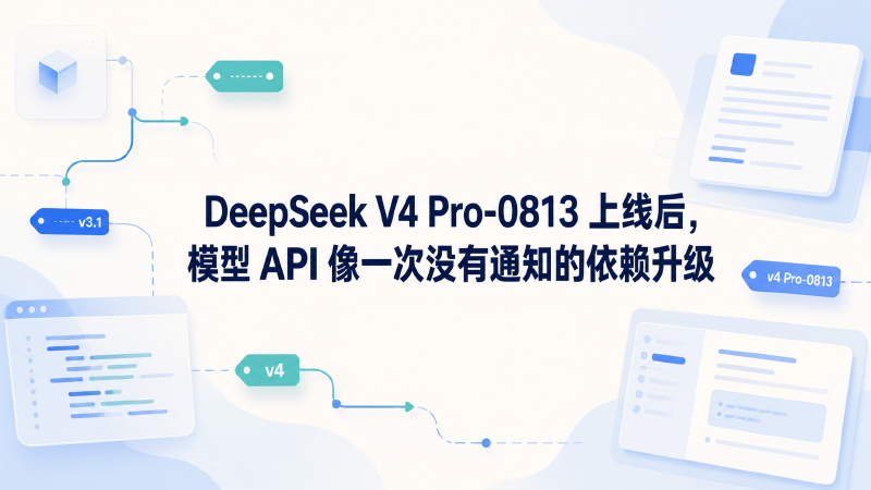Featured image of post DeepSeek V4 Pro-0813 已经上线，但它更像一次没有发布会的依赖升级