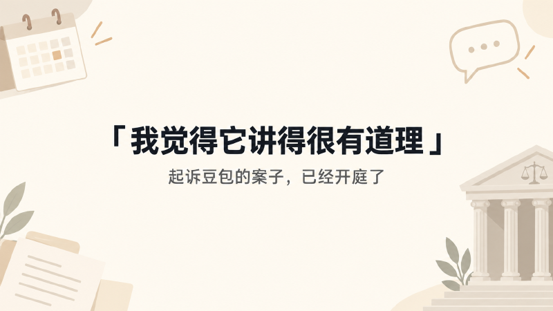 Featured image of post 「我觉得它讲得很有道理」：起诉豆包的案子，已经开庭了