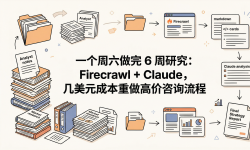 Featured image of post 一个周六做完 6 周研究：Firecrawl + Claude，几美元成本重做高价咨询流程