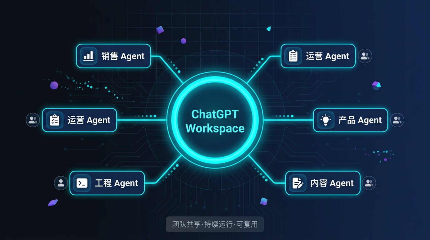 Workspace Agents 团队分工协作示意图