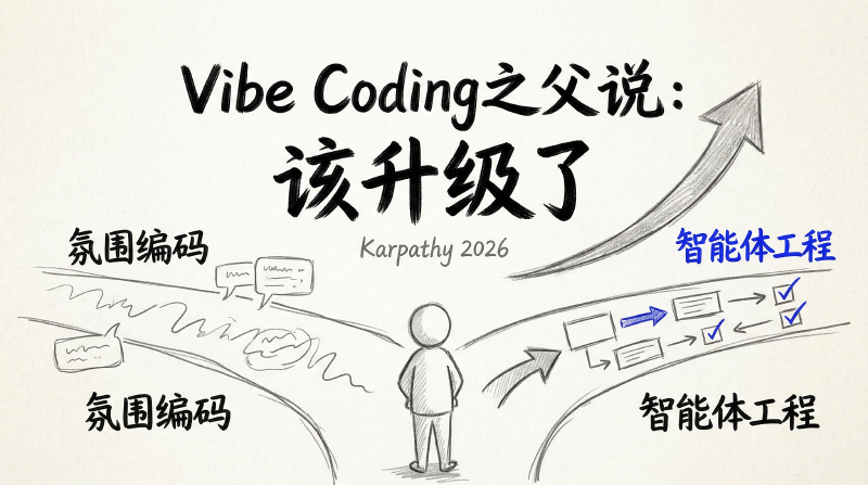 Featured image of post Karpathy亲手埋葬Vibe Coding：Agentic Engineering接管2026