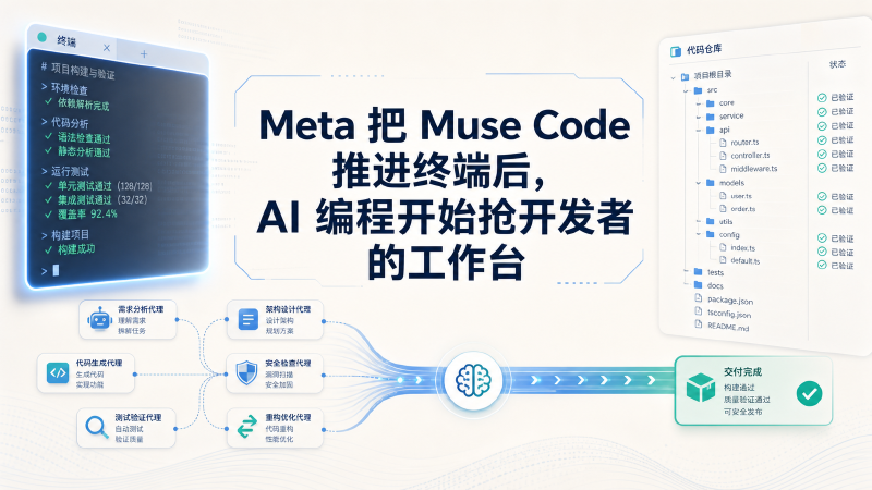 Featured image of post Meta 把 Muse Code 推进终端后，AI 编程开始抢开发者的工作台