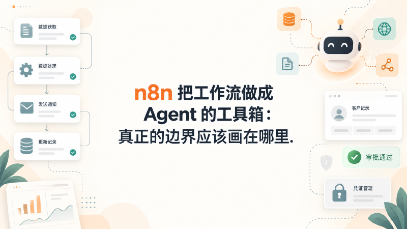 Featured image of post n8n 把工作流做成 Agent 的工具箱：真正的边界应该画在哪里