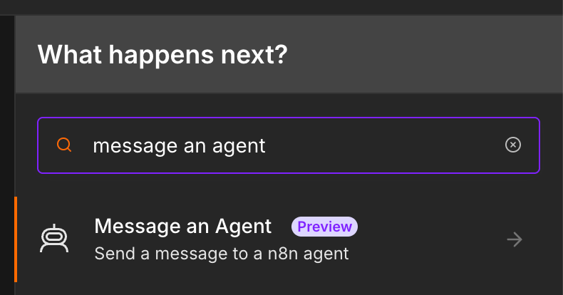 n8n 中由消息触发的 Agent 示例,图源:n8n