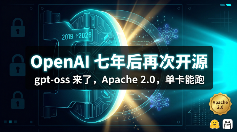 Featured image of post OpenAI 七年后再次开源：gpt-oss 来了，Apache 2.0，单卡能跑