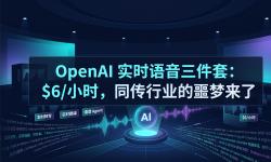 Featured image of post OpenAI 实时语音三件套：$6/小时，同传行业的噩梦来了