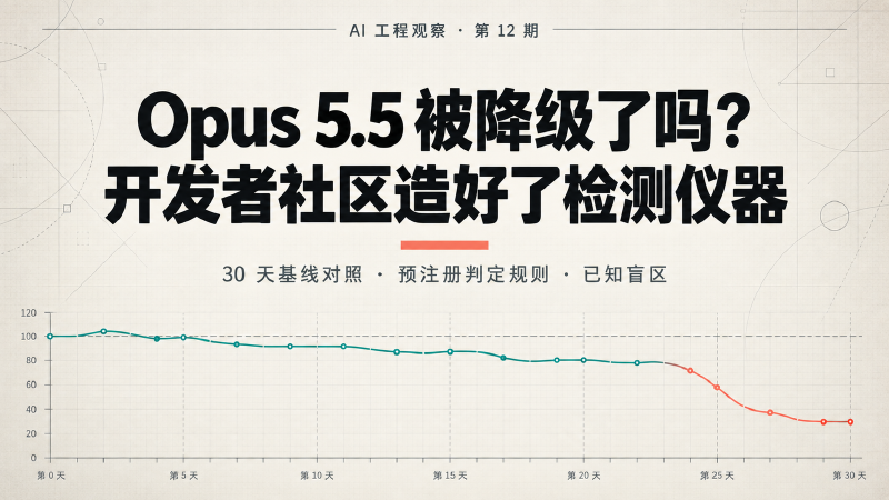 Featured image of post Opus 5.5 被降级了吗？开发者社区已经造好了检测仪器