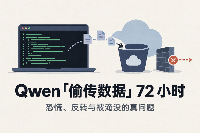 Featured image of post Qwen「偷传数据」72 小时：恐慌、反转，和被淹没的真问题
